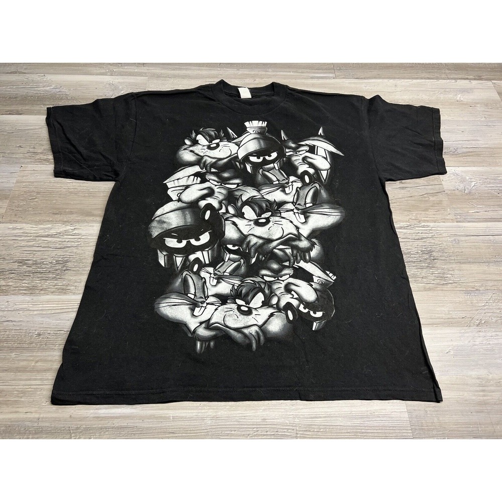 Vintage Looney Tunes Graphic Shirt XL Blacklisted Fifth Sun Taz Marvin Bugs Rap